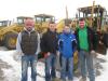 (L-R): Allen Giblin, Simon Bradley, Johnny Simpson and Laim Doherty, all of Donegal Excavating, shop the selection of graders at the sale. 
