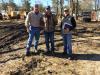 (L-R): Michael Warren, Wolf Creek Contracting, Walterboro, S.C. and Ross McMillan and Mike Finley, both of 4M Iron in St George, S.C., attended the Jeff Martin Auctioneers sale.