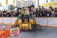 Hundreds of people watched Kevin Suchy cross the finish line as he wins the 2016 Wacker Neuson Trowel Challenge at the World of Concrete, February 4, 2016 in Las Vegas. Suchy’s ride-on trowel operating skills out-paced over 150 other competitors in the an