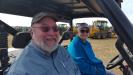 Alden (L) and Leslie Perkins are enjoying meeting old friends at the auction. Alden owns APEquipment in Seffner, Fla.
