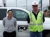 PKF-Mark III Piling Superintendent Sabrina Villanti and ECA New York/New Jersey Regional Sales Manager Bruce Langan worked closely to keep the RTG pile driving rigs operating at peak performance on the PA Turnpike/I-95 Interchange Project.