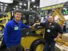 Taylor Dunifon (L) and Jason Snyder, both of JD Equipment, discuss landscape and nursery equipment-based solutions.