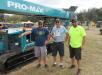(L-R): Michigan’s Jason and Jerry Brewer of BS&G Recycling gave this Pro-Max track stacker the once-over, while accompanied by Jon Brewer of Dan Hoe Excavating.