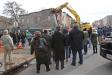 Hannah Klarner/ Capital News Service photo
People gather on Chester Street in east Baltimore, Md., on Feb. 10. The demolition was part of Project C.O.R.E., which is designed to foster economic and social growth in the city