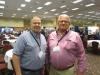 Mike Mudd (L), Riverstone Group, and Dale Hillman, Central Stone Co.,  discuss the industry at the convention.