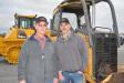 John McClendon (L) and Sidney McClain of Houlka, Miss., were interested in dozers, particularly the Deere 450J. McClendon owns McClendon Farm Equipment in Houlka.