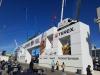 Terex Trucks had an attention-getting gateway to its exhibit in the Gold Lot.
