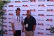 Nathan Mayell (L), president, Patrick Powel, owner and CEO, both of Axe Trailers of Delray Beach, were busy working their outside booth at ConExpo — and having a good time doing it. 
