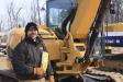 Robert Knopik of Little Falls, Minn. — pictured in front of the selection of excavators and mini-excavators featured in Ring 1.