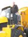 Rob Purnell, Rep Rents, Shelbyville, Ky., wraps  up his inspection of a JCB 722 articulated truck. 