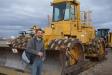 Jeremy Monjure of SW Construction Parts in Albuquerque, N.M., checks out the Cat 825C compactor, vintage late ’80s.