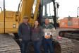 (L-R): James Sena, Natasha Sena and Paul Pacheco of Jim Sena Construction in Santa Rosa, N.M., were in the market for an excavator.