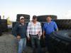 Tires were the target of (L-R) Mario Cavazos, Javier Gonzalez and Pete Cavazos. Mario is a principal of C&C Disposal in Richmond, Texas.  Javier and Pete are with Gonzalez Construction of Rosenberg, Texas.