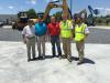 (L-R) are Ed Weisiger Sr.; Chris Jolly, Duke Energy; Allen Robson, Lane Construction Company in Charlotte; Mitch Christenbury; and Rusty Lipe, both of Carolina CAT.