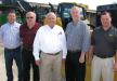 Representatives of John Deere dealer, Leslie Equipment Co. traveled to the event to congratulate Warrior Tractor & Equipment Company. (L-R) are Brad Hayhurst and Rick DeMoss, both of Leslie Equipment Co., West Virginia; Gene Taylor, owner of Warrior Tractor; John Leslie, owner; and Todd Perrine, Leslie Equipment Co., Ohio.
