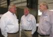 (L-R): Fred Colson, Warrior Equipment, and Allen McGiffert and David McGiffert, both of McGiffert & Associates Civil Engineers, Tuscaloosa, Ala., reminisce about the old days at Warrior Tractor.