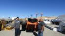 Santos (L) and Maurico Gonzalez of JR & G Motors, Las Vegas, came to the sale in search of a trailer. This Fruehauf 815-DLA-A T/A lowboy is just what they were looking for.

