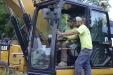 This Caterpillar excavator equipped with 3D Grade Control attracted a lot of attention.