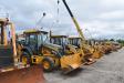 Backhoes and many other types of equipment went on the auction block during the sale in Plymouth Meeting, Pa.