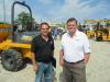 Don Risko (L) and Al Springer, both of Highway Equipment Company, stop by the auction.