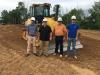 (L-R) are Aaron Kiser, salesperson of Power Equipment Company, and James Bellamy, chief manager, Chris Brown, superintendent, and Dustin Brown, operator, all of Bellamy Excavating. 