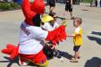 St. Louis Cardinals mascot, Fredbird was popular with everyone in attendance. 
