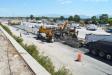 Crews pave the new 7000 South interchange.
(UDOT photo)