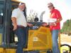 Larry Sherer (L) and Steve Jones, both of Southside Excavating, Jasper, Ala., inspect this John Deere 650K XLT dozer.