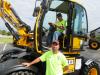 Father and son team Brian and Bruce Miley of Miley Excavating in Delaware, Ohio, check out the new JCB Hydradig 110W.

