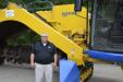 Shane Carpenter, regional sales manager of Ecoverse, had a Backhus model A55 compost turner on display.