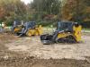 A variety of wheel and track loaders were available for a trial run at the demonstration event. 
