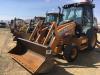 Various late model construction equipment was sold at Vantage’s Oct. 7 auction, including this lineup of backhoe loaders and excavators.
