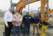 (L-R): Michael Meehan, Atlas Copco; Gene Wheeler and Keith Nelson, both of the Ohio County Road Department; and Travis Clement, Diamond Equipment, enjoy their time at the event. 

