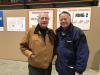 Jerry Fleming (L) of The Fleming Group Equipment Consultants and John McCusker, O.K. Rental Equipment in Darby, Pa., which also is the Mecalac dealer in the Greater Philadelphia area, meet up during the auction.