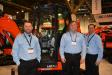The U27-4 compact excavator was the focus of the Kubota booth. (L-R): Eric Nyblom, Jon Reedy and Jeff Jacobsmeyer were among the Kubota representatives on hand.
