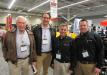 (L-R): David and Scot Paulitsch, both of Burton Scot Contractors, catch up with Mike Kress and Chris Kurz at the Southeastern Equipment Company booth where the dealership’s Mauldin equipment was prominently displayed.
