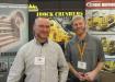 Ohio Cat’s Aaron Mittendorf (L) and Kyle Bodkin showcase the dealership’s lineup of IROCK, Screen Machine and Lippmann material processing equipment.
