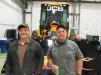 Eric Palmer (L) and Bob Ramsey, both of Eric Palmer Trucking & Excavating, were impressed with the JCB GT on display. 
