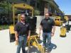 MacAllister Machinery’s Shoring & Pumping representatives Brad Weimer (L) and Garret Berger were stationed outside of the guest entrance to discuss the company line of underground shoring and shielding equipment and pumps for underground construction.
