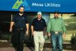 (L-R): Garrett Moss, president; Case Whitfield, vice president; and Shawn Lain, equipment manager, are part of Moss Utilities’ management team. The firm specializes in turnkey underground pipe installation and associated structures.
