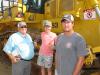 (L-R): Buddy Jones, John Chandler and Cody Andrews of Southland Resources in Tuscaloosa, Ala., look over the big dozers, including this Komatsu D375.