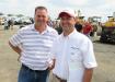 The Shelly Company’s Jeff Freeman (L) speaks with Frey & Sons’ Kevin Frey at the auction.
