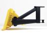 FlexFrame has a rubber torsion compartment built into the A-Frame assembly allowing a snowplow to follow the plowing surface and maintain contstant down pressure on the snow plow's cutting edge.