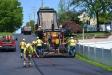 Paving crews resurface roadways in Colebrookdale Township, Berks County, Pa.