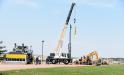 Display of Liebherr machines at the open house in Gillette, Wyo.
