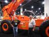 Paul Norman (L), regional sales manager, California and Nevada, of Xtrem, and Tom Bell, Xtreme sales manager of Eastern Canada, display the Xtreme XR3034 30,000-lb. capacity telehandler with up to 34-ft. lift height and 17 ft.-6 in. forward reach.
