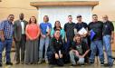 Iris Bost (3rd from L) with her class at Gila Community Construction Academy.
(Arizona Department of Transportation photo)