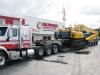 Stepp’s Heavy Transport rolls into Brownie’s/FPC on Orange Blossom Trail in Orlando with its new JCB machine delivery.
