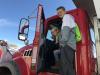 Students check out a Towmaster built plow truck during the “Ignite Your Future” event at Ridgewater College in Hutchinson, Minn.