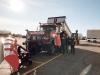 Students stand in front of a Towmaster built plow truck at the “Ignite Your Future” event.